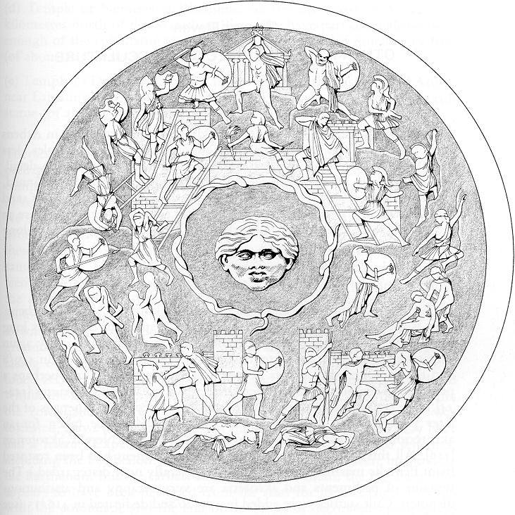 athenas shield drawing