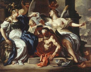 Minerva over Strength and History over Time